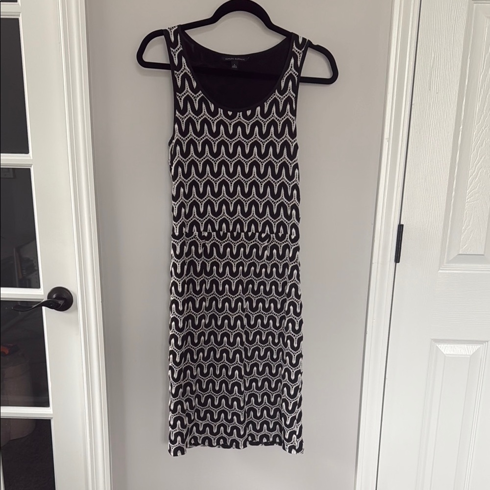 Banana Republic Black and White Midi Dress
